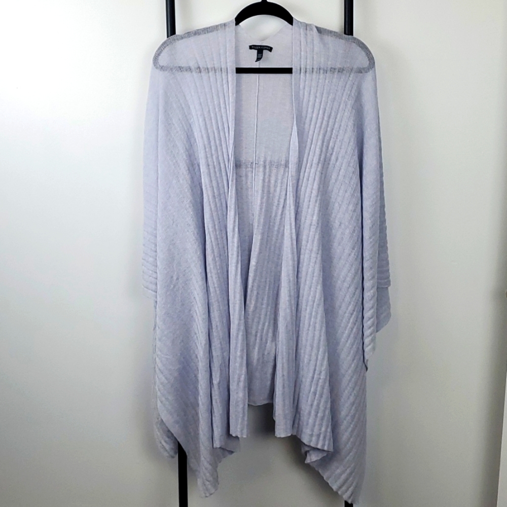 Eileen Fisher Wrap Poncho Alpaca Blend Open Front Women One Size